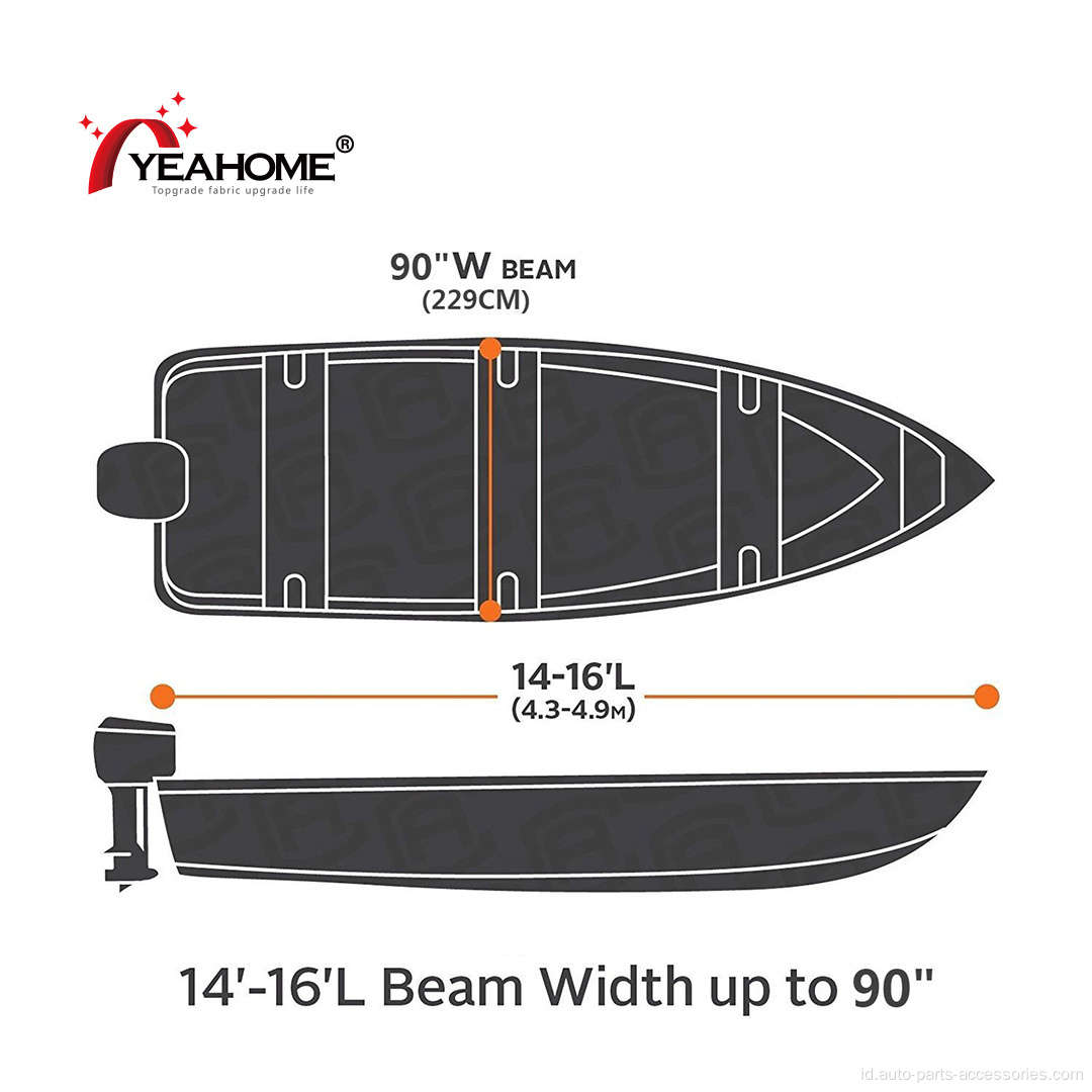 Menutupi PVC Coating Waterproof Anti-UV Boat Cover