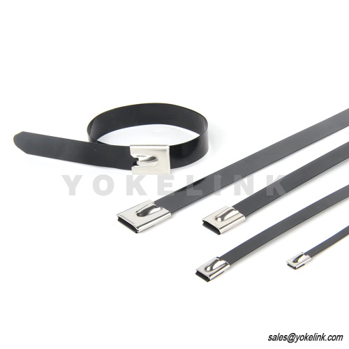 Samosvorné páskové vázací pásky Nerezové kulové vázací pásky typu Polyesterem potažené vázací pásky