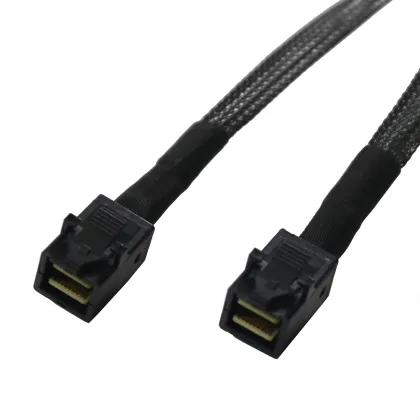 Hard Drive Data Riser Cable SAS SFF 8654 8i to Dual Channel HD 4i Mini SAS SFF-8643 Server Connection