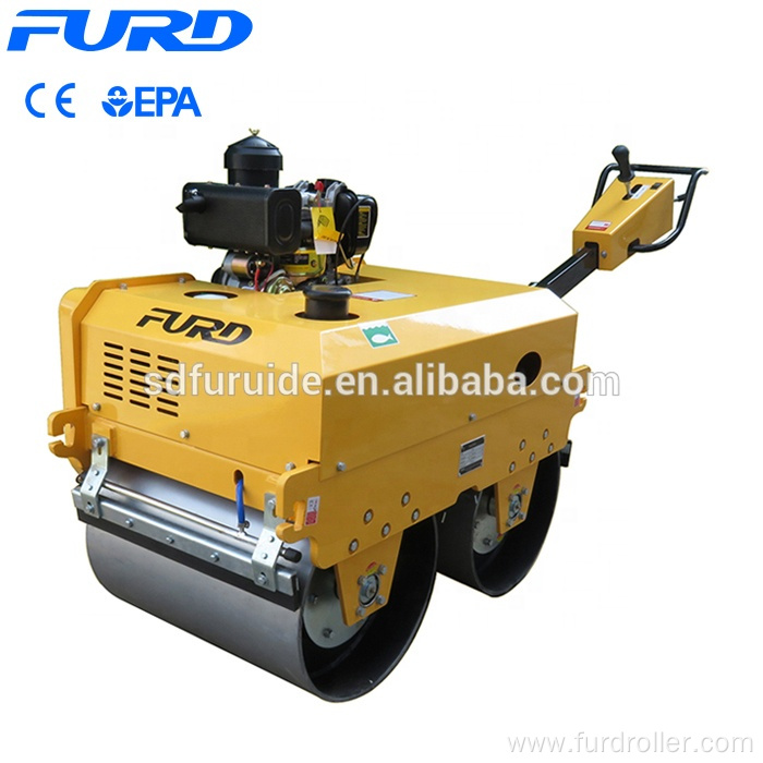 Walk Behind Double Drum Hydraulic Vibratory Mini Road Roller FYL-S700