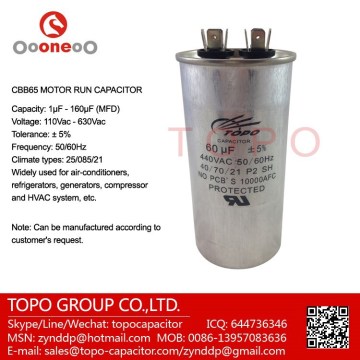 ac motor capacitor cbb65