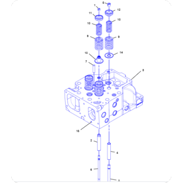 Gasoline engine unit 3508 cylinder head assembly 3356217/335-6217