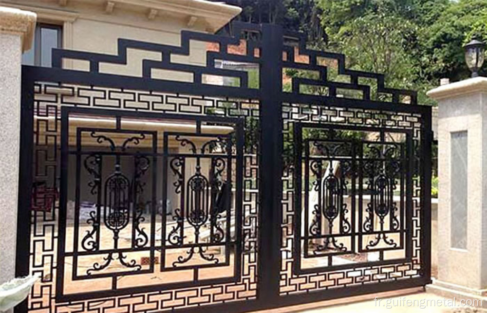 Villa Garden Manor Art Modeling Porte en alliage en aluminium