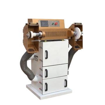 Computer Screen Controlled Two-Head Belt Edge Grinding and Polishing Machine