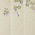 Elegant beige hand-painted wallpaper