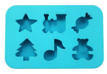 Washable Silicone Ice Cube Tray / Blue Star Shaped Ice Cube Trays