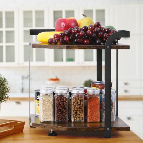 2-Tier Kitchen Counter Cabinet Storage Organizer