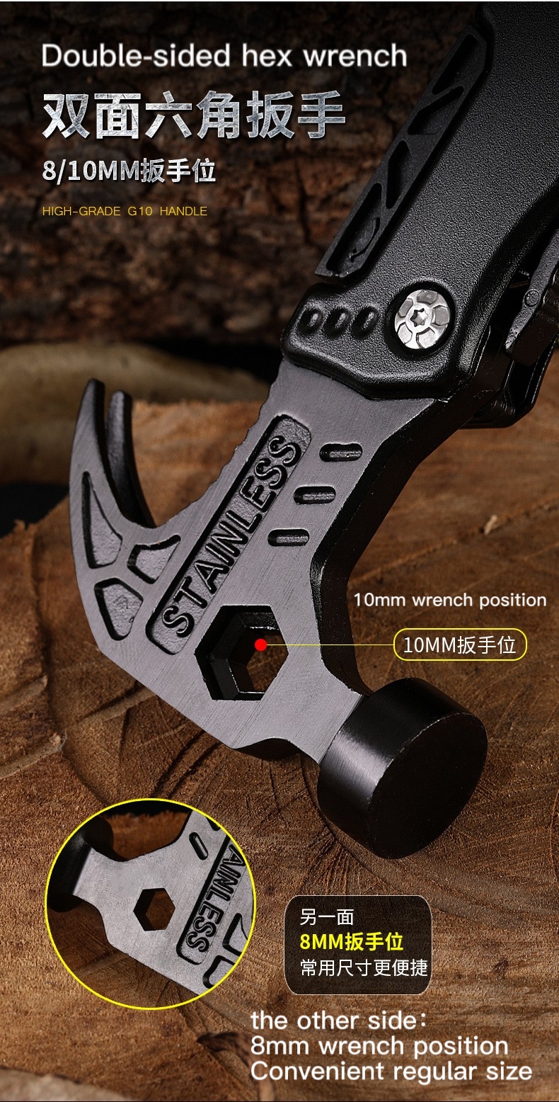 Multifunctional Pliers Survival Horn Hammer