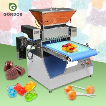 Liten automatisk insättarmaskin för hård ring mjuk sur fruktgodis och choklad extrudering