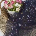 Colorida tela de malla de patrón de estrella para bodas para niñas al aire libre
