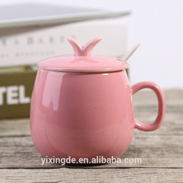 customized glaze ceramics coffee tea cup with spoon