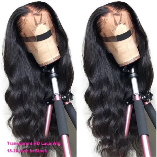 Natural Wave 13*4 Lace Frontal Human Virgin Hair Wigs Full Cuticle Aligned Unprocessed Indian Virgin Hair Wigs Body Wave