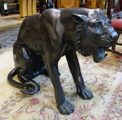 China factory lifesize bronze lion sculpture