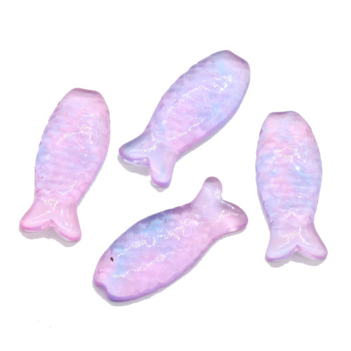 New Charms 100pcs / bag Mini Fish Transparent Flat Back Resin Cabochon For Handmade Phone Shell Beads Charms Παιδικά Παιχνίδια Διακόσμηση