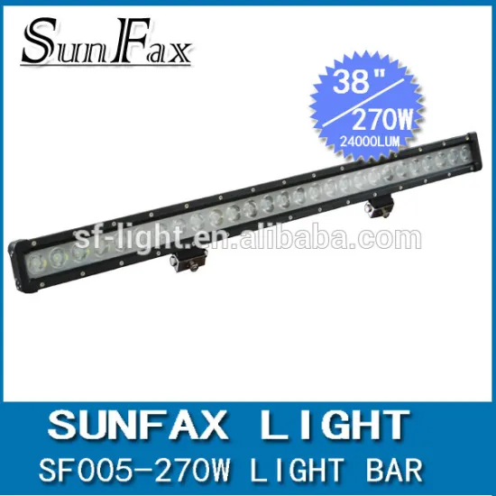 Factory Direct single row 270w Cr ee led working light bar, 4x4 IP68 car led light bar for offroad Jeep SUV,ATVS,Trucks