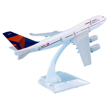 16cm Delta Airline Boeing B747 Scale Alloy Airplane Model