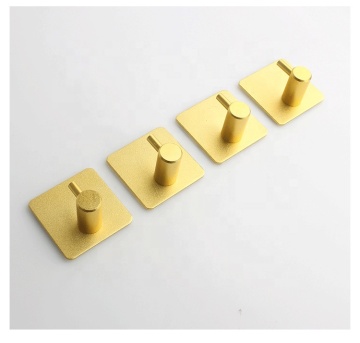 Strong Bearing Matt Black Robe Hook - Aluminum Towel Hanger with Self-Adhesive No-Drill Installation