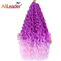 Ombre Sintético Water Water Wave Crochet Cabelo 24 polegadas