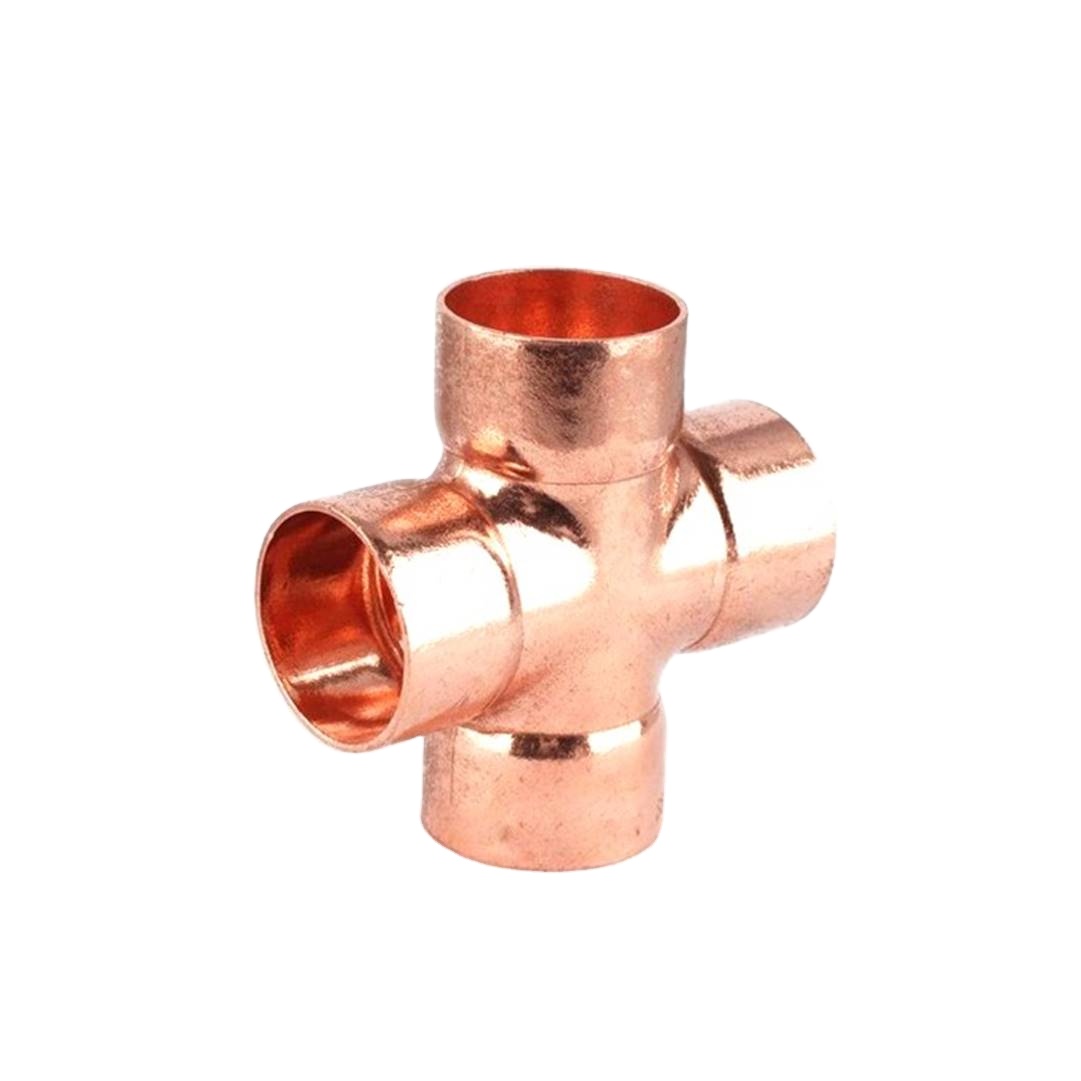 Refrigeration parts CXC copper cross fitting copper tubular connector