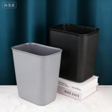 Durable Thick Plastic Trash Can for Hotel Bathrooms