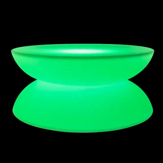 disco dj Led shinning battery round double layer bar table for club