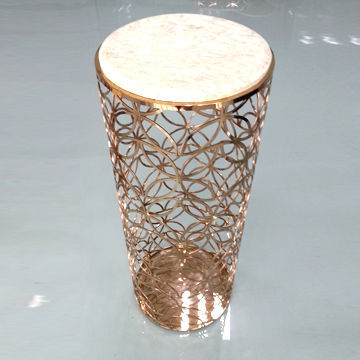 Gold-plated Base of Vase, for Hotel, Made of Stainless Steel