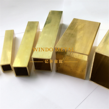 Half-hard temper brass square tubing for structural integrity
