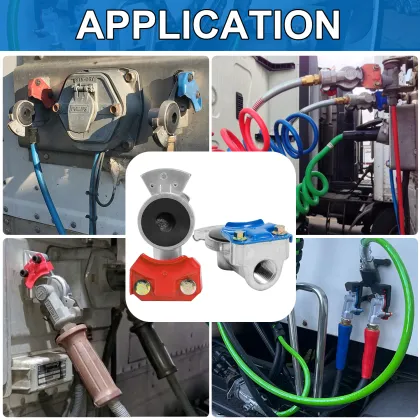 High-Quality Glad Hand Set with Seals for Trailer Truck Air Hose Fittings - Pneumatic Aluminum Emergency Glad Hand