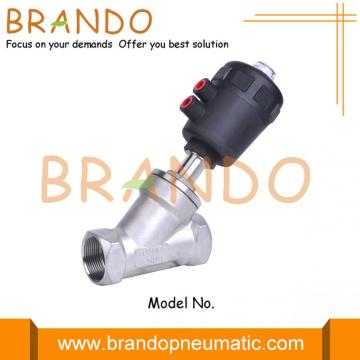 1.5'' DN40 PN25 Pneumatic Screw Angle Seat Valve