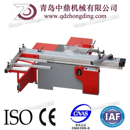 Precision wood cutting sliding table saws