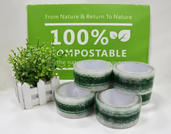 100% Biodegradable Transparent Adhesive Packaging Tape