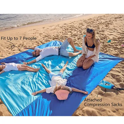 Sand-Proof Waterproof Large Size Parachute Nylon Ripstop Beach Mat Blanket