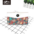 Custom flower style PU leather handbag cosmetic bag pencil case&bag multifunctional bag