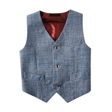 Boys' Solid Grey Basic Vests