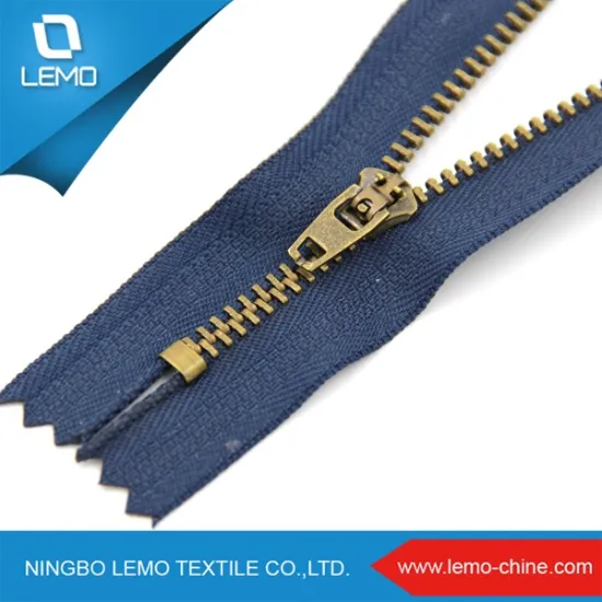 4# Wholesale Cheap 4.5YG Brass Golden Metal Jeans Zipper