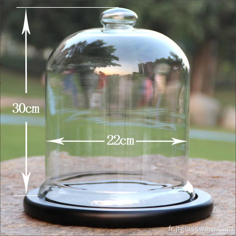 Cloche cloche en verre D22 * H 30 cm pour affichage