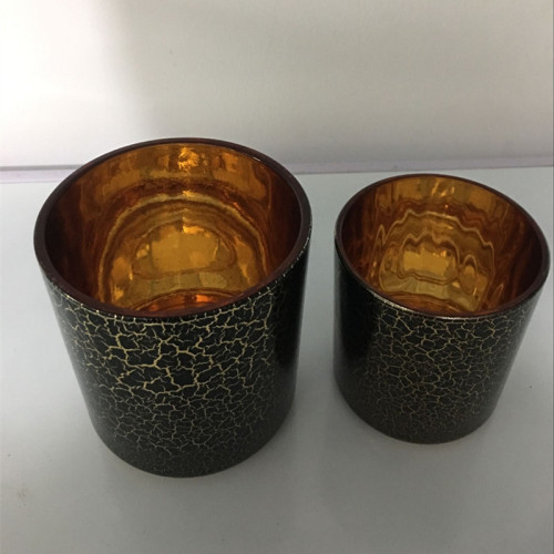 170ML/400ML Crackled Effect Glass Candle Jars