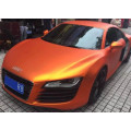 Self Adhesive Matte Chrome Orange Auto Vinyl