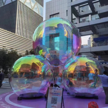 Huge Inflatable Christmas Decoration: Reflective Mirror Ball in PVC Bubble Material
