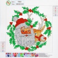Στεφάνι Santa Claus σε σχήμα κρυστάλλου διαμάντι ζωγραφική