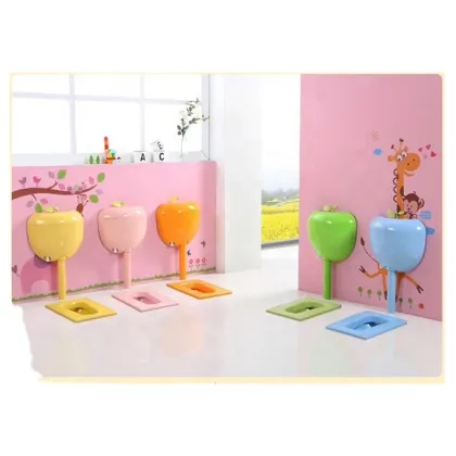 Hot Sale Kids Bathroom Sanitary Ware: Colored Ceramic Squat Toilet
