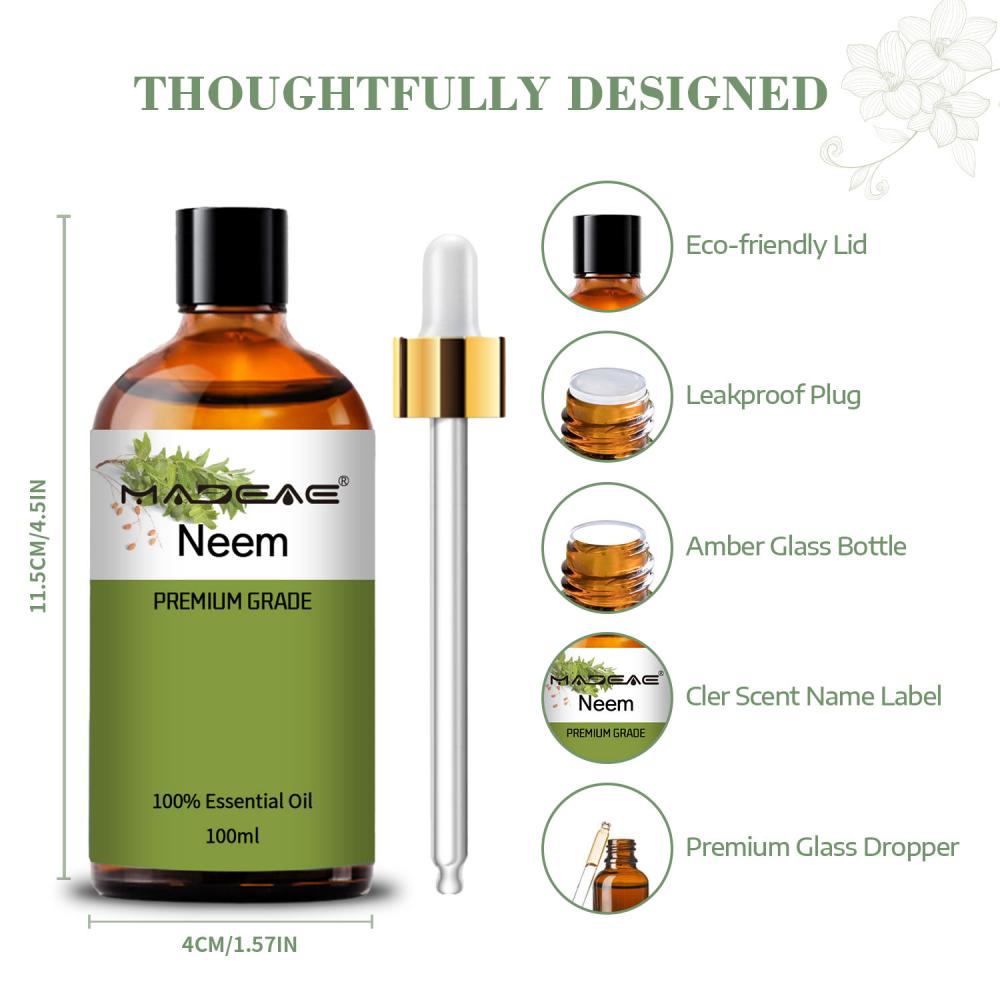 Neem Oil 100% Pure and Natural for Food Cosmetic High Quality