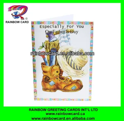 2017handmade new fashion fathers day greeting card