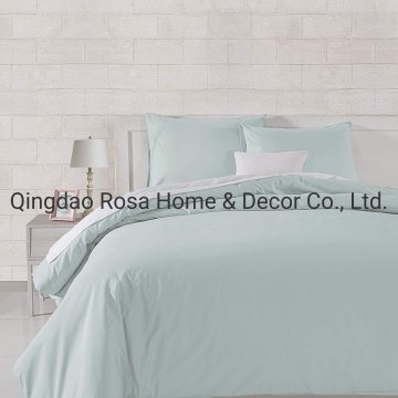Blue Organic Percale Duvet Comforter Cover Set