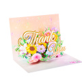 Biglietto d'auguri di ringraziamento pop-up 3D