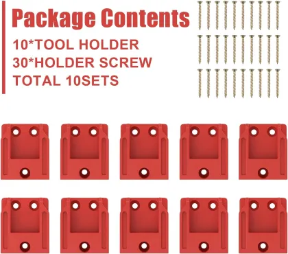 Factory Wall Mounts and Plastic Hanging Tool Organizer for DEW & MILWAUKEE Power Tools