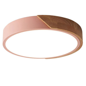 Modern round bedroom LED log ceiling light