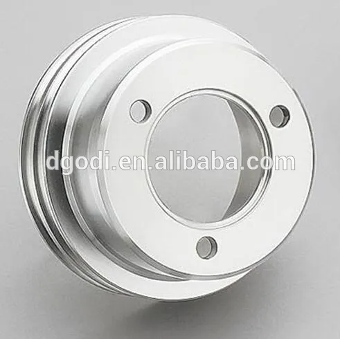 CNC machined aluminum Crank Pulley 2-Groove