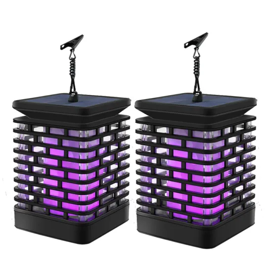 Outdoor Solar LED Wall Light - Flickering Flames Lantern (66LED, RGB)