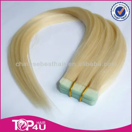 100% double drawn remy cuticle great lengths adhesive Russian hair extension human hair tape